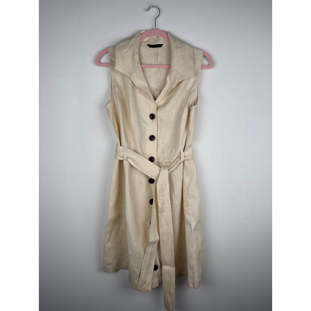 Brooks Brothers 100% Linen Button Up Dress Sz.12P
